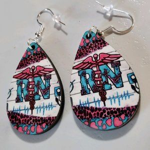 RN Nurse Teardrop Earrings